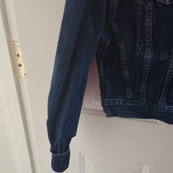 Agolde Dark Blue Denim Jacket - Picture 4 of 5